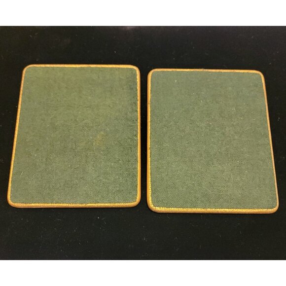 Vintage Harrods Luxury British Department Store Felt Back Gold Trim Coaster Set - Picture 6 of 7
